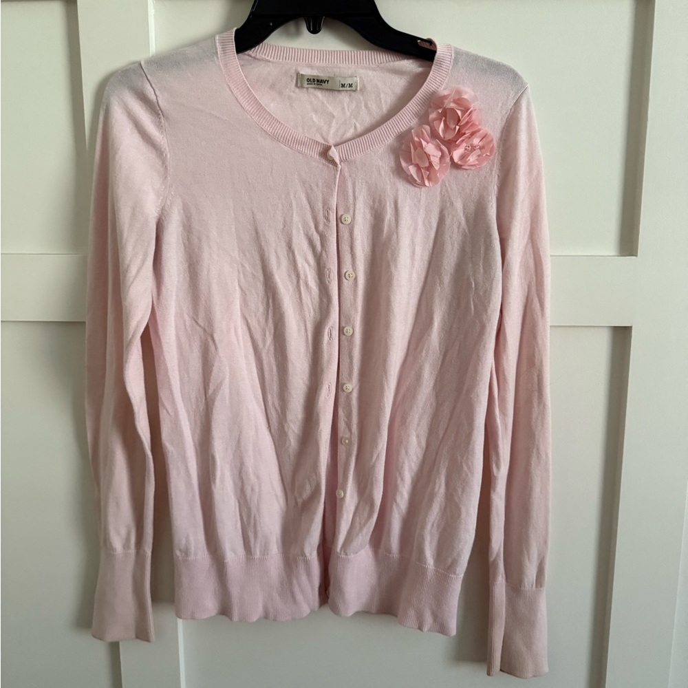 Women's Pink Cardigan Sweater